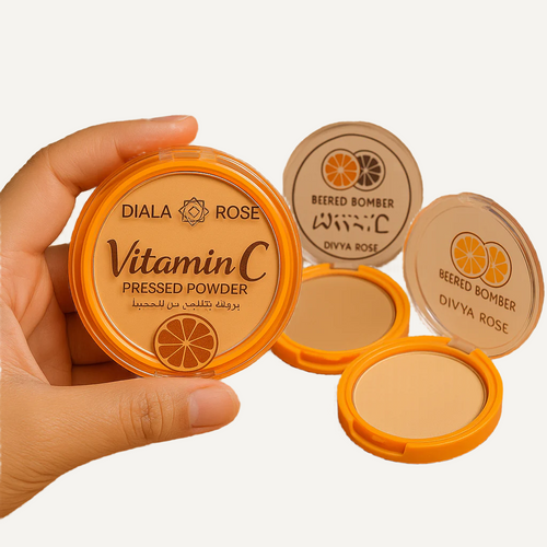 DIALA ROSE Vitamin C Pressed Powder – Brightening & Oil Control Finish