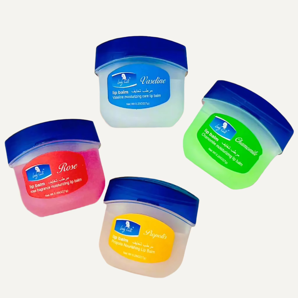 Lady Cute Hydrating Lip Balm Set – 4 Flavors | Deep Nourishment & Moisture (7g x 4)