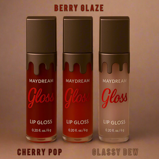 MayDream Lip Gloss – Hydrating High-Shine Finish (3 Flavors)